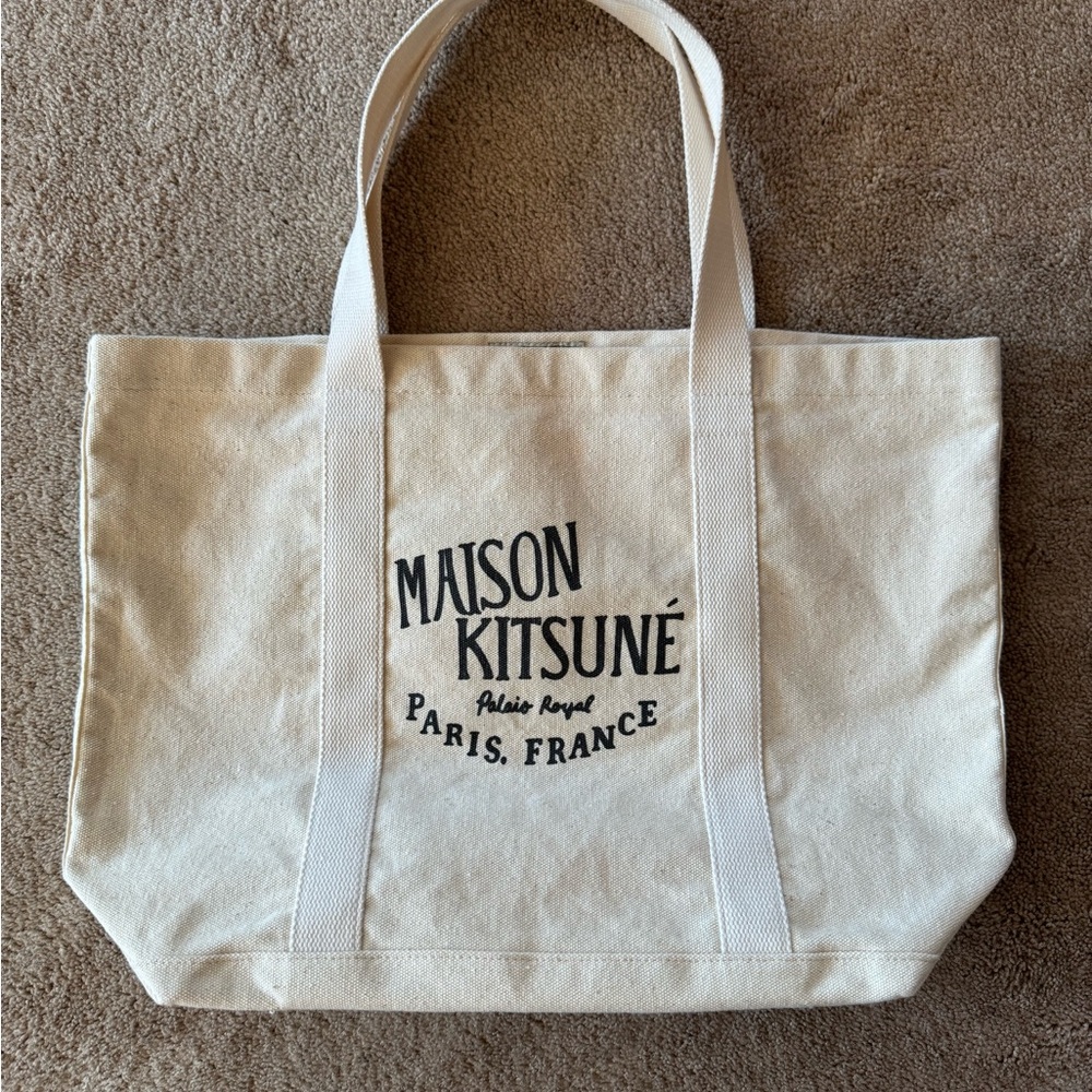 Maison Kitsuné Palais Royal Paris France Canvas Tote Bag